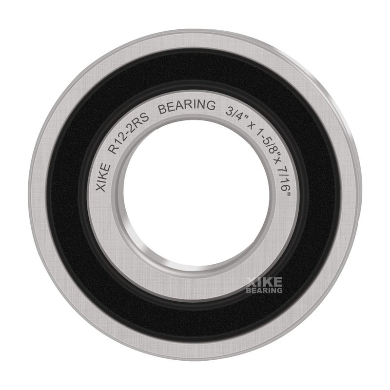 XiKe R12-2RS Double Rubber Seal Bearings 3/4"" x 1-5/8"" x 7/16"", Deep Groove Ball Bearings Pack of 10pcs - Image 3